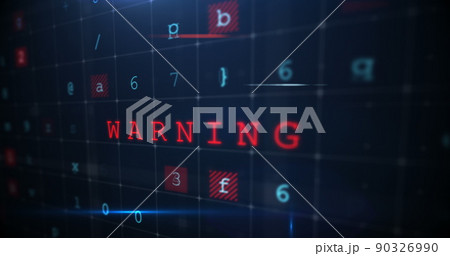 Digitally generated warning sign for online fraud Digitally generated warning sign for online fraud 90326990