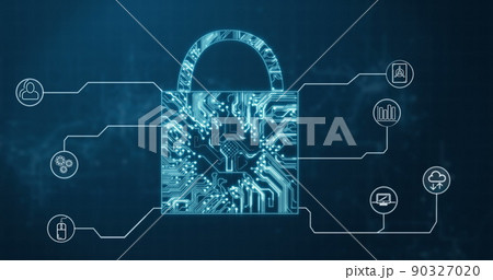 Conceptual image of circuit connection security Conceptual image of circuit connection security 90327020