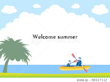 シーカヤックと夏の風景 シーカヤックと夏の風景 90327112