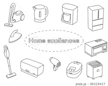 Flat Color Household Appliances Icons | Electronics illustration, Flat  design icons, Electronics wallpaper