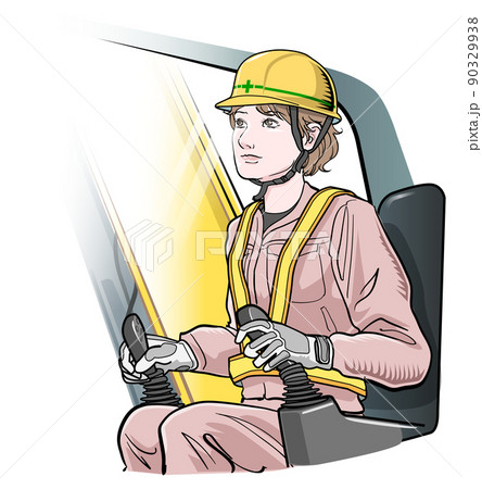 女性重機オペレーター 90329938