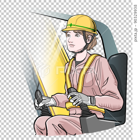 女性重機オペレーター 90329938