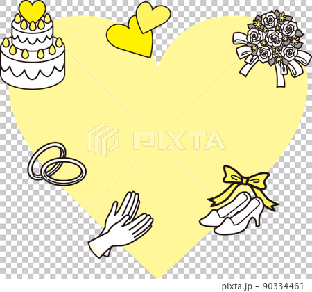 Wedding image_2 Color_Yellow_Hearts and accessories. Wedding image_2 Color_Yellow_Hearts and accessories. 90334461
