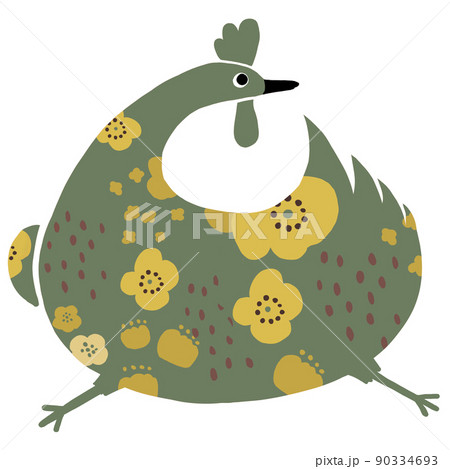 飛び跳ねるニワトリ　 90334693