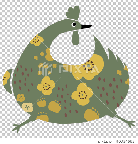 飛び跳ねるニワトリ　 90334693