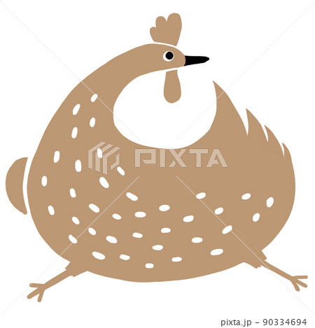 飛び跳ねるニワトリ　 90334694