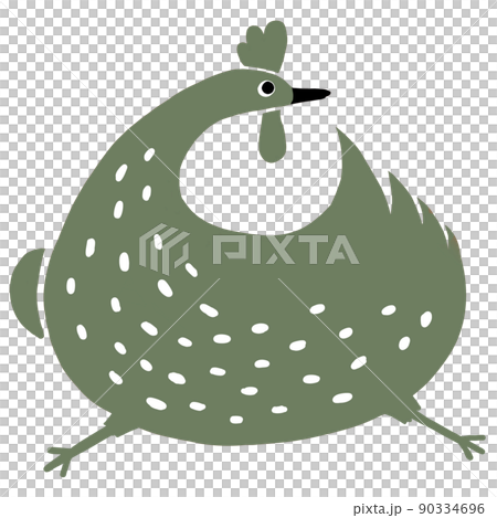 飛び跳ねるニワトリ　 90334696