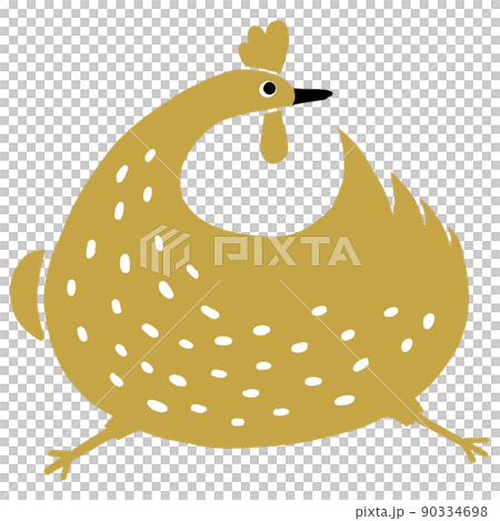 飛び跳ねるニワトリ　 90334698