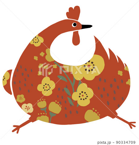 飛び跳ねるニワトリ　 90334709