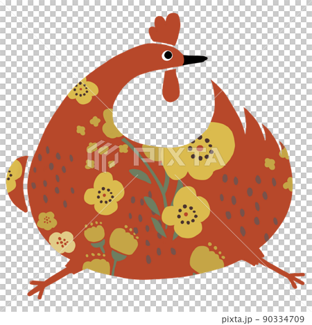飛び跳ねるニワトリ　 90334709