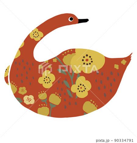 振り向く鳥 90334791