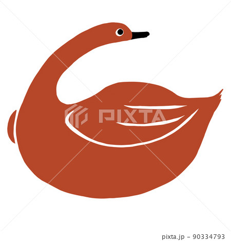 振り向く鳥 90334793