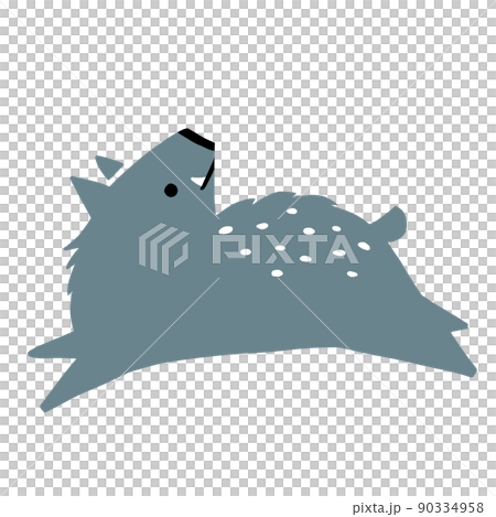飛び跳ねるイノシシ 90334958