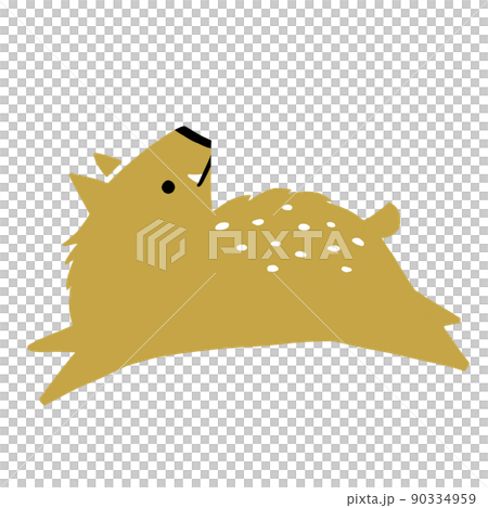 飛び跳ねるイノシシ 90334959