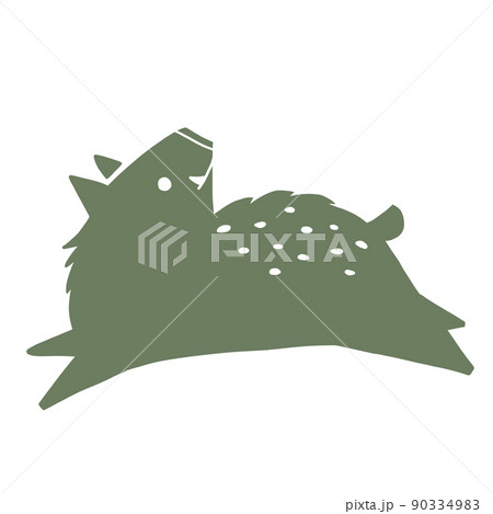 飛び跳ねるイノシシ 90334983