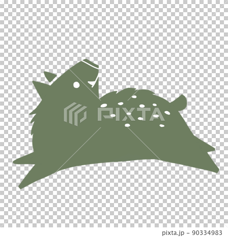 飛び跳ねるイノシシ 90334983