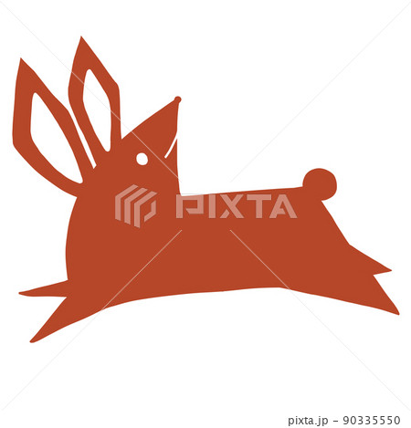 飛び跳ねるウサギ 90335550