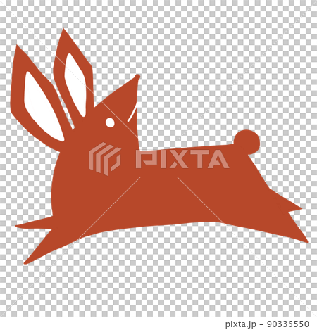 飛び跳ねるウサギ 90335550
