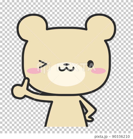 Upper body bear with thumbs up Upper body bear with thumbs up 90336210