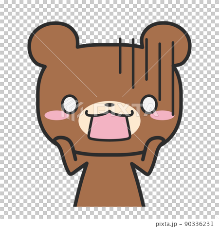 A bear in the upper body who is shocked 90336231
