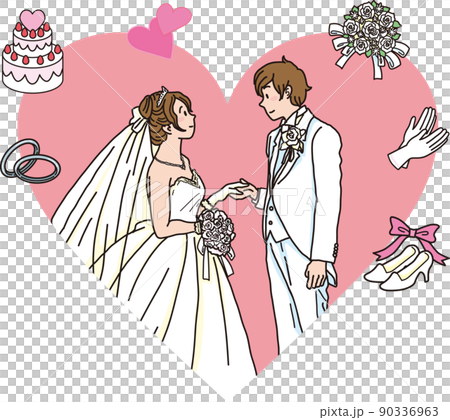 Wedding image_Western clothing_Color_Hearts and accessories 90336963