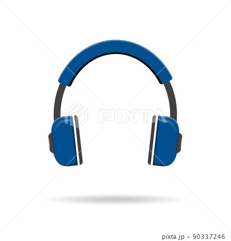 Vector blue headphones icon isolated on modern white background Vector blue headphones icon isolated on modern white background 90337246