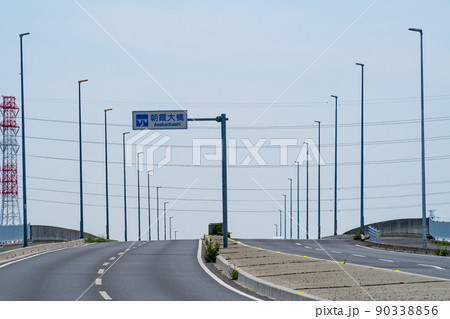 国道の橋の交通 国道254号 朝霞大橋 走行車無し 2022.05　b-1 90338856