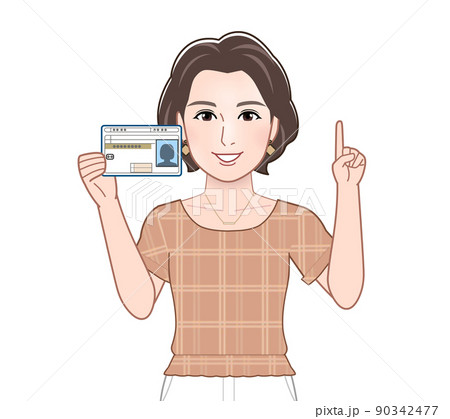夏服を着た若い女性 夏服を着た若い女性 90342477