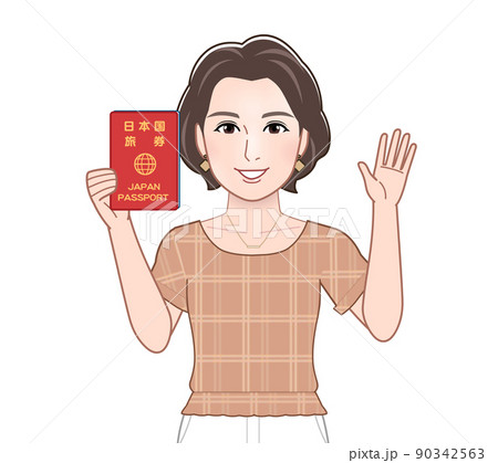 夏服を着た若い女性 夏服を着た若い女性 90342563