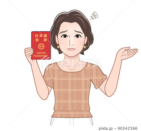 夏服を着た若い女性 夏服を着た若い女性 90342566