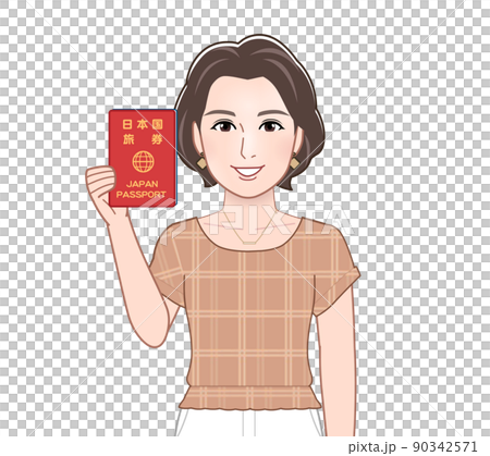 夏服を着た若い女性 夏服を着た若い女性 90342571