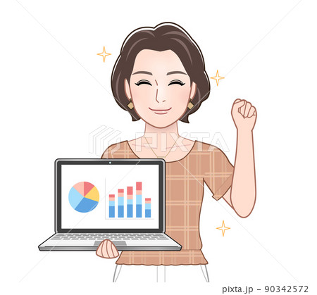 夏服を着た若い女性 90342572
