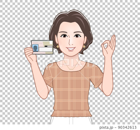 穿著夏裝的年輕女子 90342613