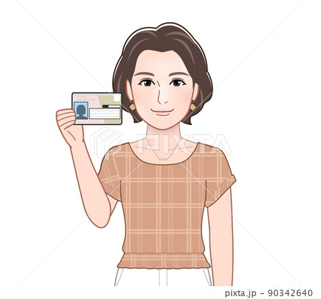 夏服を着た若い女性 夏服を着た若い女性 90342640
