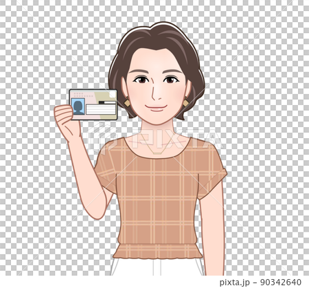 夏服を着た若い女性 夏服を着た若い女性 90342640