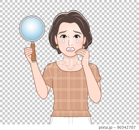 夏服を着た若い女性 90342707
