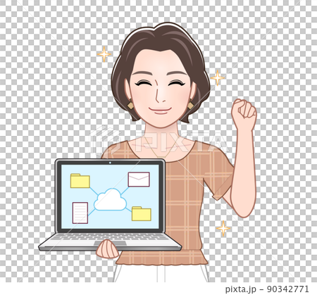 夏服を着た若い女性 夏服を着た若い女性 90342771