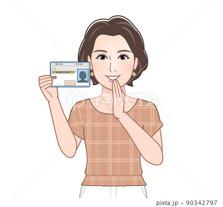 夏服を着た若い女性 夏服を着た若い女性 90342797