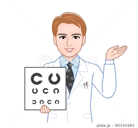 白衣を着た茶色い髪の男性 白衣を着た茶色い髪の男性 90342983