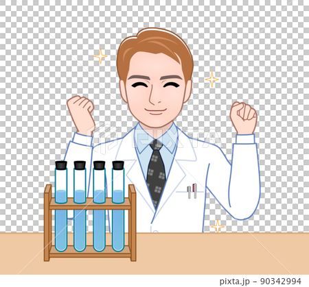 實驗室外套的棕色頭髮的人 實驗室外套的棕色頭髮的人 90342994