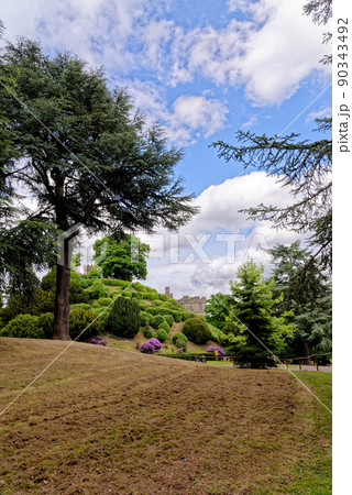 Medieval Warwick Castle in Warwickshire - England 90343492