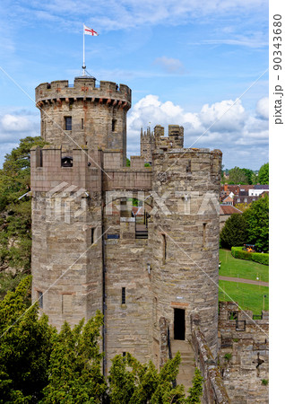 Medieval Warwick Castle in Warwickshire - England 90343680