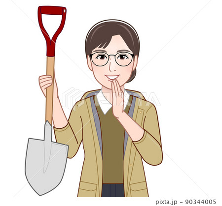 マウンテンパーカーを着たアクティブな女性 90344005