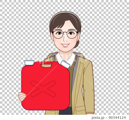 マウンテンパーカーを着たアクティブな女性 90344124