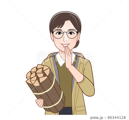 マウンテンパーカーを着たアクティブな女性 90344128