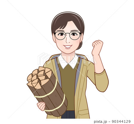 マウンテンパーカーを着たアクティブな女性 90344129