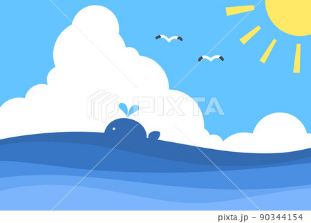 背景イラスト_海の風景 90344154