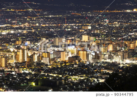 甲府市中心地　夜景 90344795