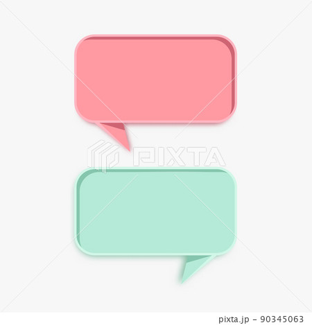 3d Communication concept. The word communicate with pastel dialog speech bubbles. Minimal design concept. Vector illustration 90345063