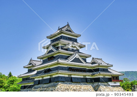 長野県　松本城　天守 90345493